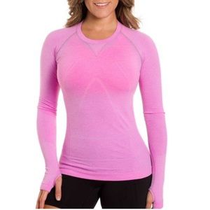 Zensah Long Sleeve Shirt Pink In Size Large Compression